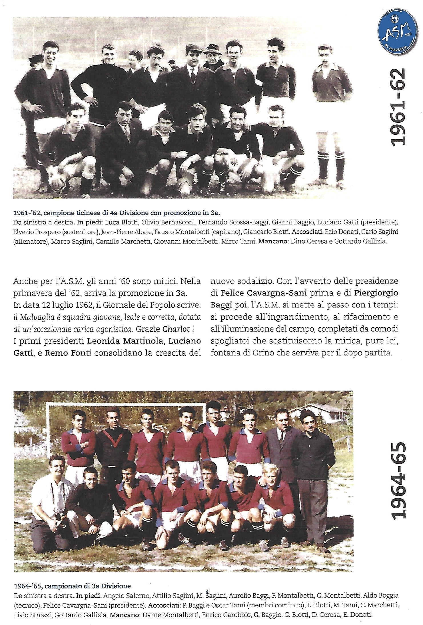 AS Calcio Malvaglia, 1962